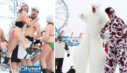 Quebec Carnival Bikini Party in the Snow
