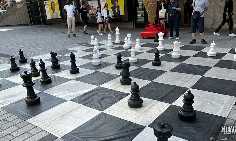 Giant Chess Game in Downtown Montreal