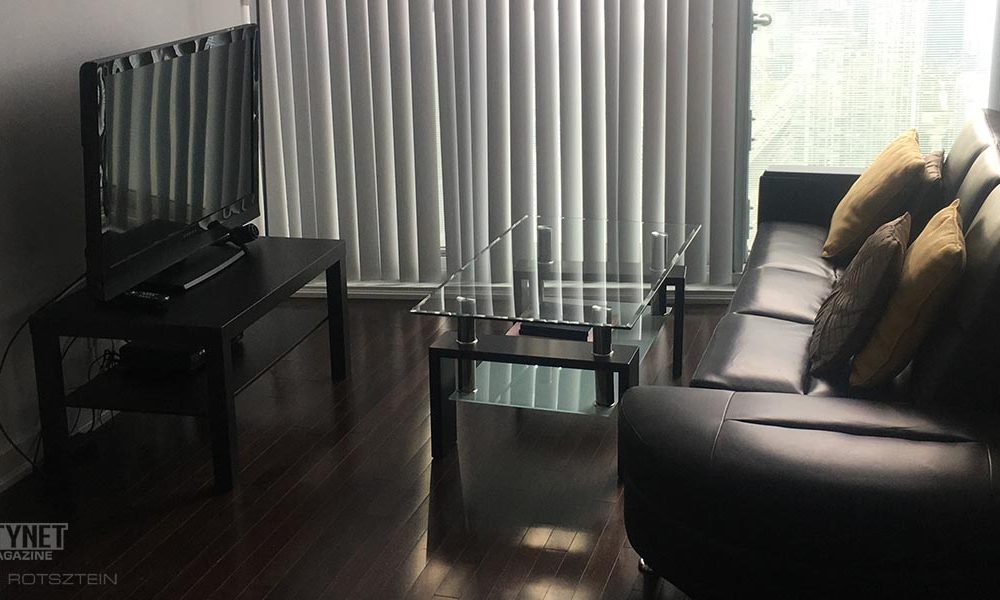 Living room of an Airbnb condo in Toronto